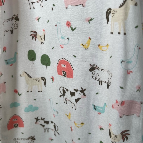 HB Farm Animal Print Sleeveless Romper with Bow 18 Month Baby - Picture 2 of 6